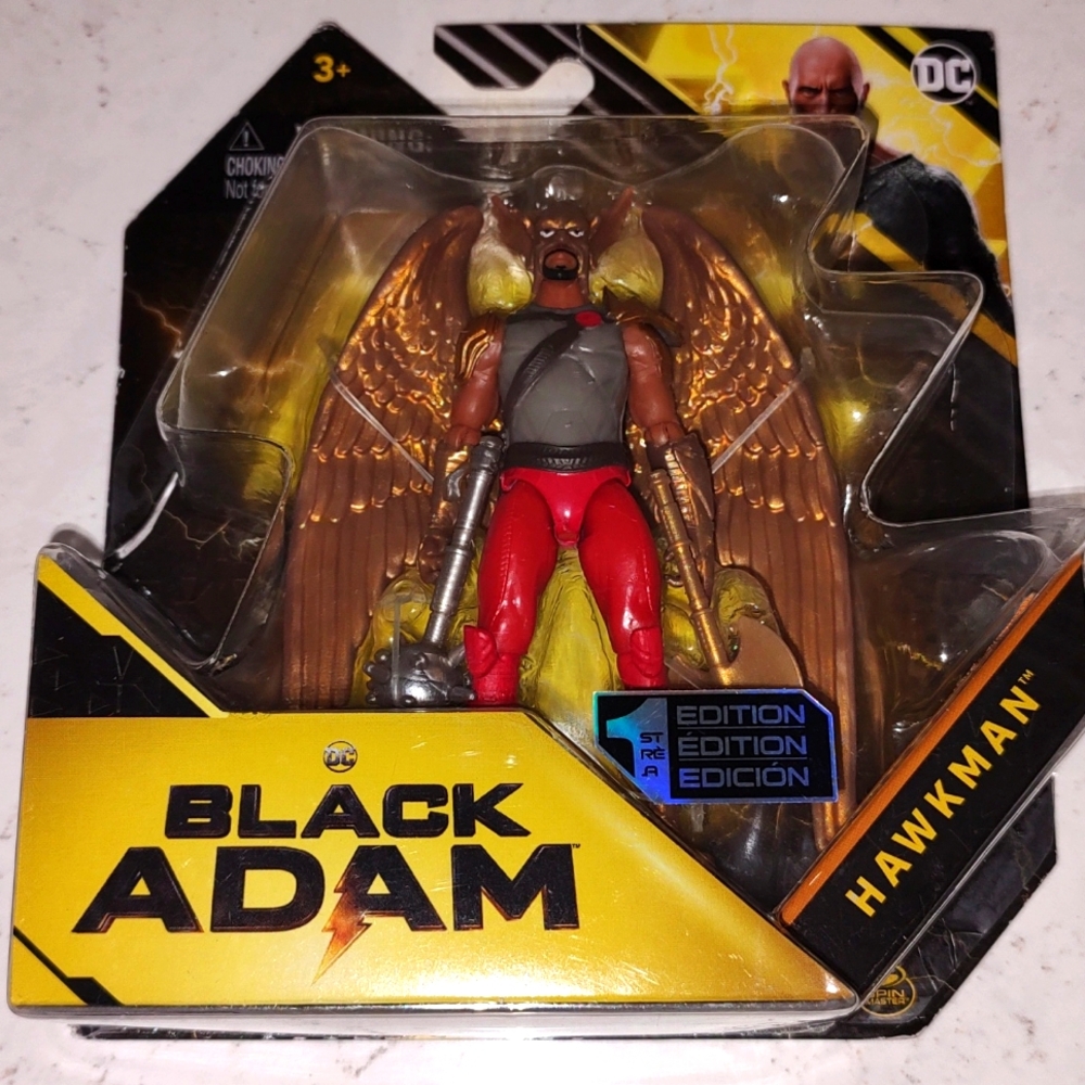 SPIN MASTER DC BLACK ADAM HAWKMAN 1ST EDITION 4"